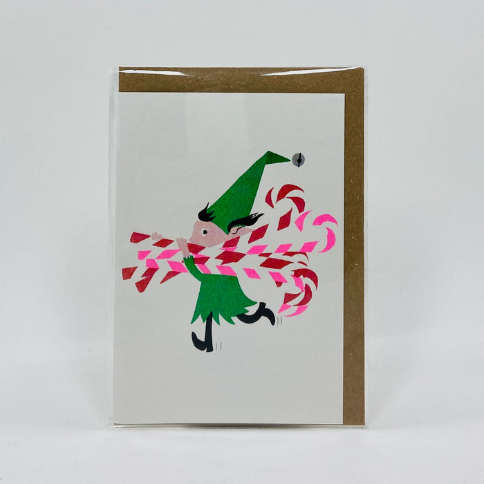 Candycane Elf - Petra Boase Card