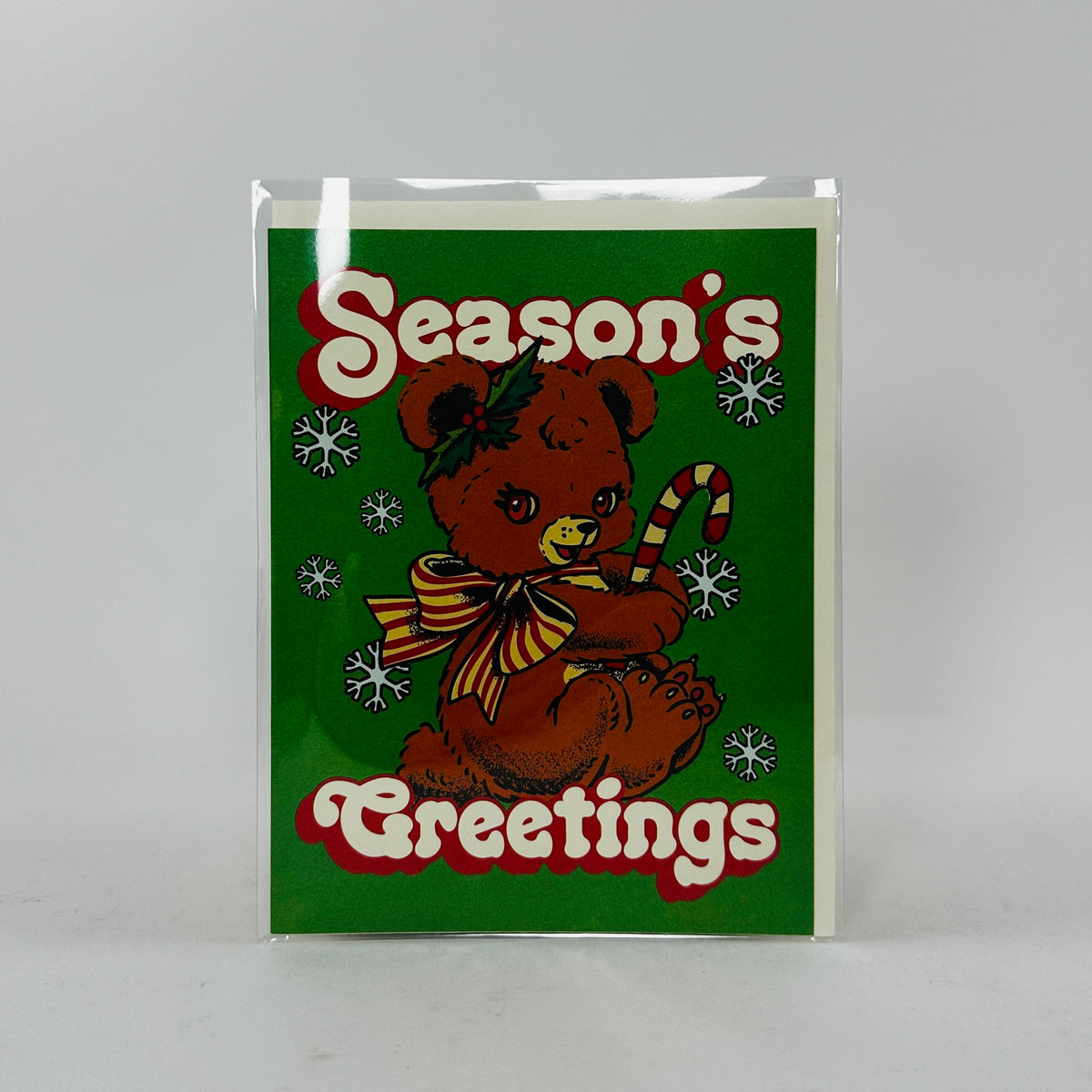 Christmas Teddy - Red Cap Card