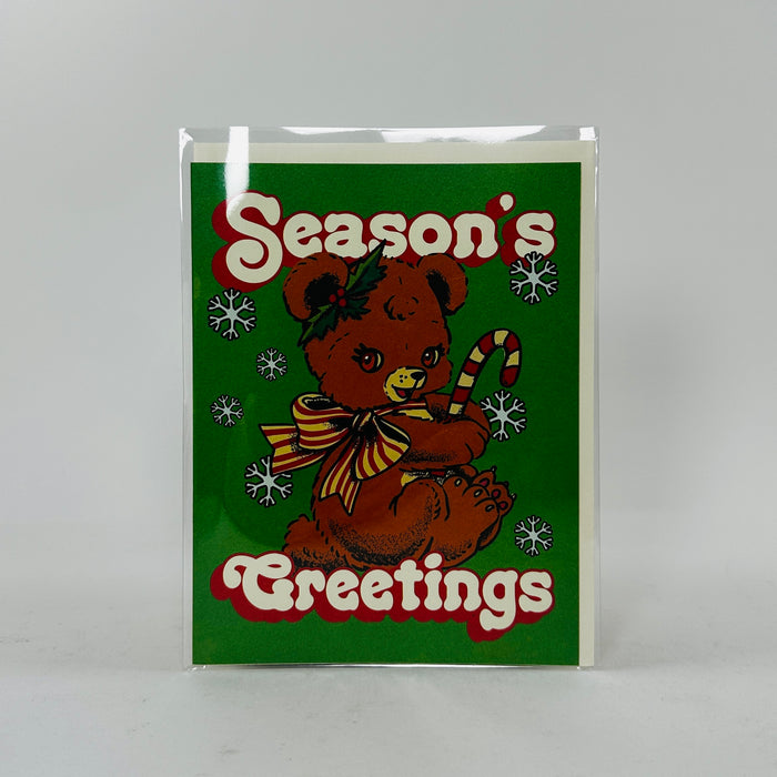Christmas Teddy - Red Cap Card