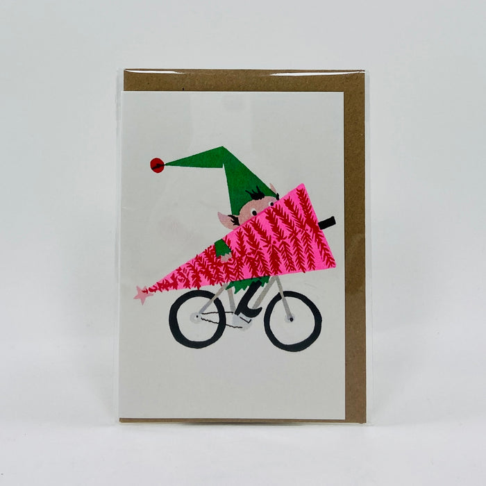Elf on Bike - Petra Boase Card