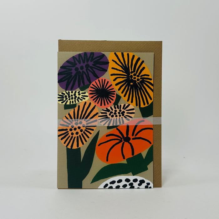 Gold Memphis Flowers - Evermade Card