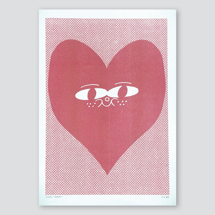 Red Heart A3 Print - Rebecca Buchanan