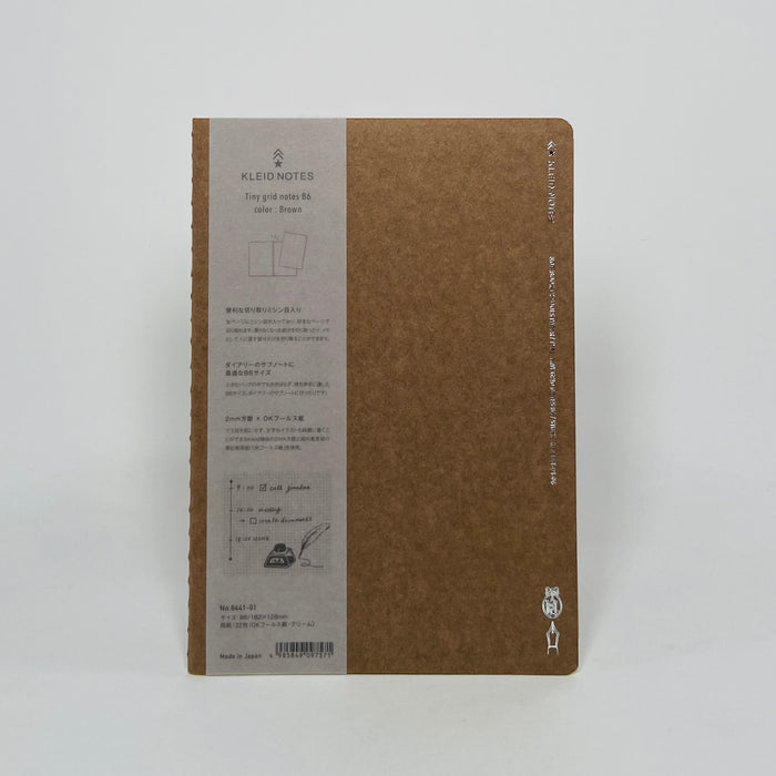 Kleid Tiny Grid B6 Notebook - Brown