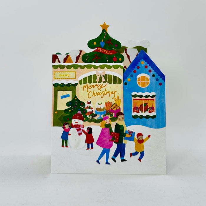 Merry Christmas Town Spectacle - Raspberry Blossom Card