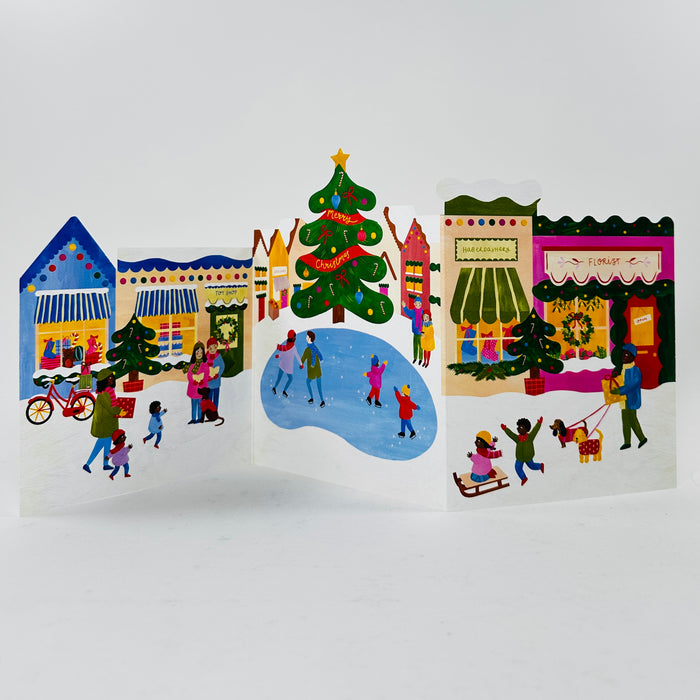 Merry Christmas Town Spectacle - Raspberry Blossom Card