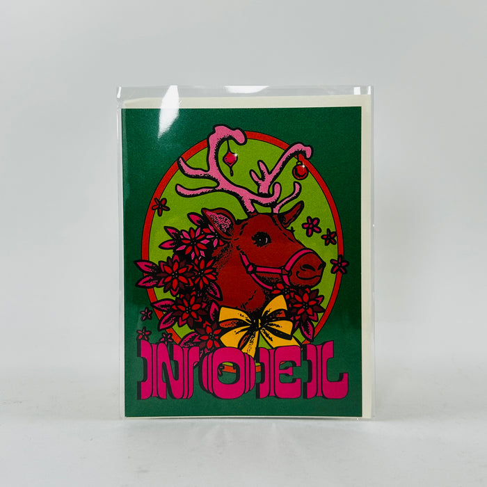 Noel Reindeer - Red Cap Card