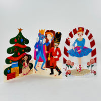 Nutcracker Inspired Concertina - Raspberry Blossom Card