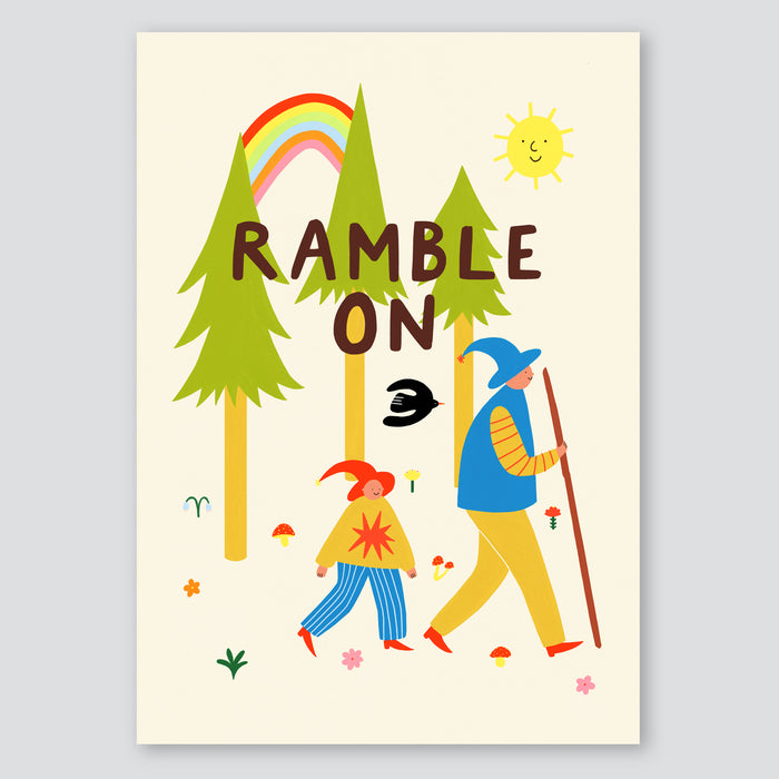 Ramble On A3 Print - Little Black Cat
