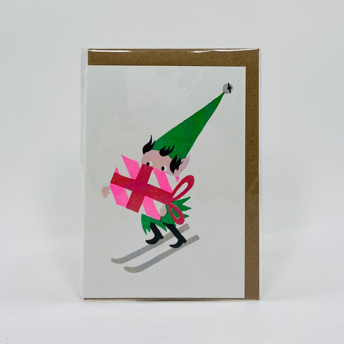 Skiing Elf - Petra Boase Card