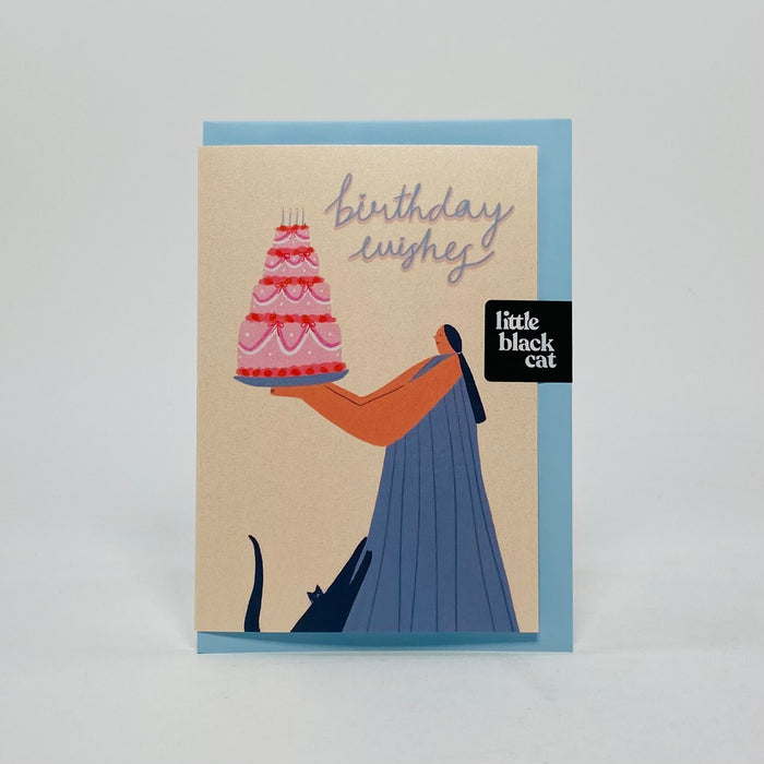 Birthday Wishes - Little Black Cat Card