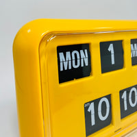 TWEMCO Calendar Flip Wall Clock QD-35 Yellow