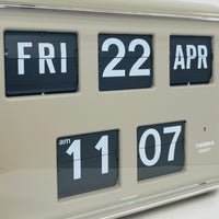 TWEMCO Calendar Flip Wall Clock QD-35 Grey