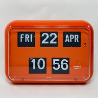 TWEMCO Calendar Flip Wall Clock QD-35 Orange