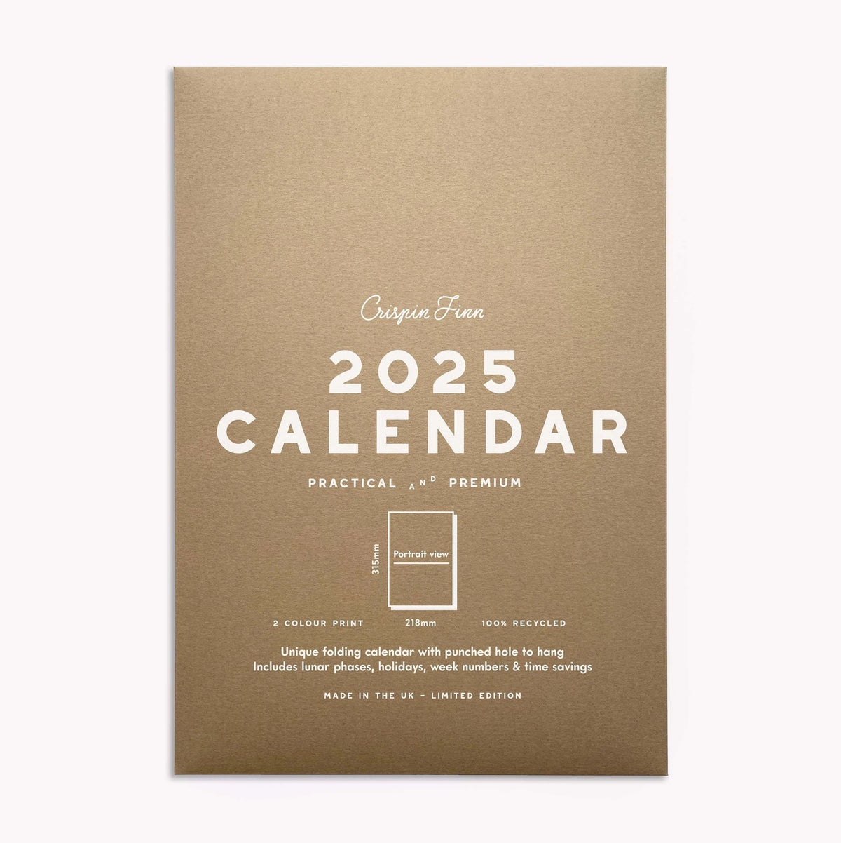 2025 Folding Monthly Calendar - Crispin Finn