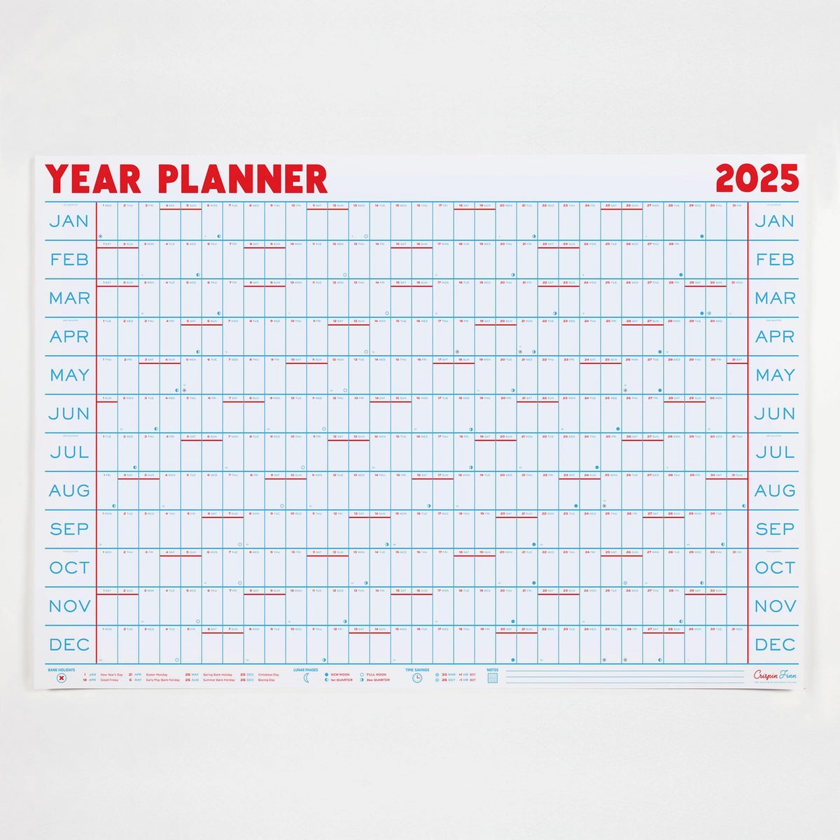 2025 Year Planner - Crispin Finn