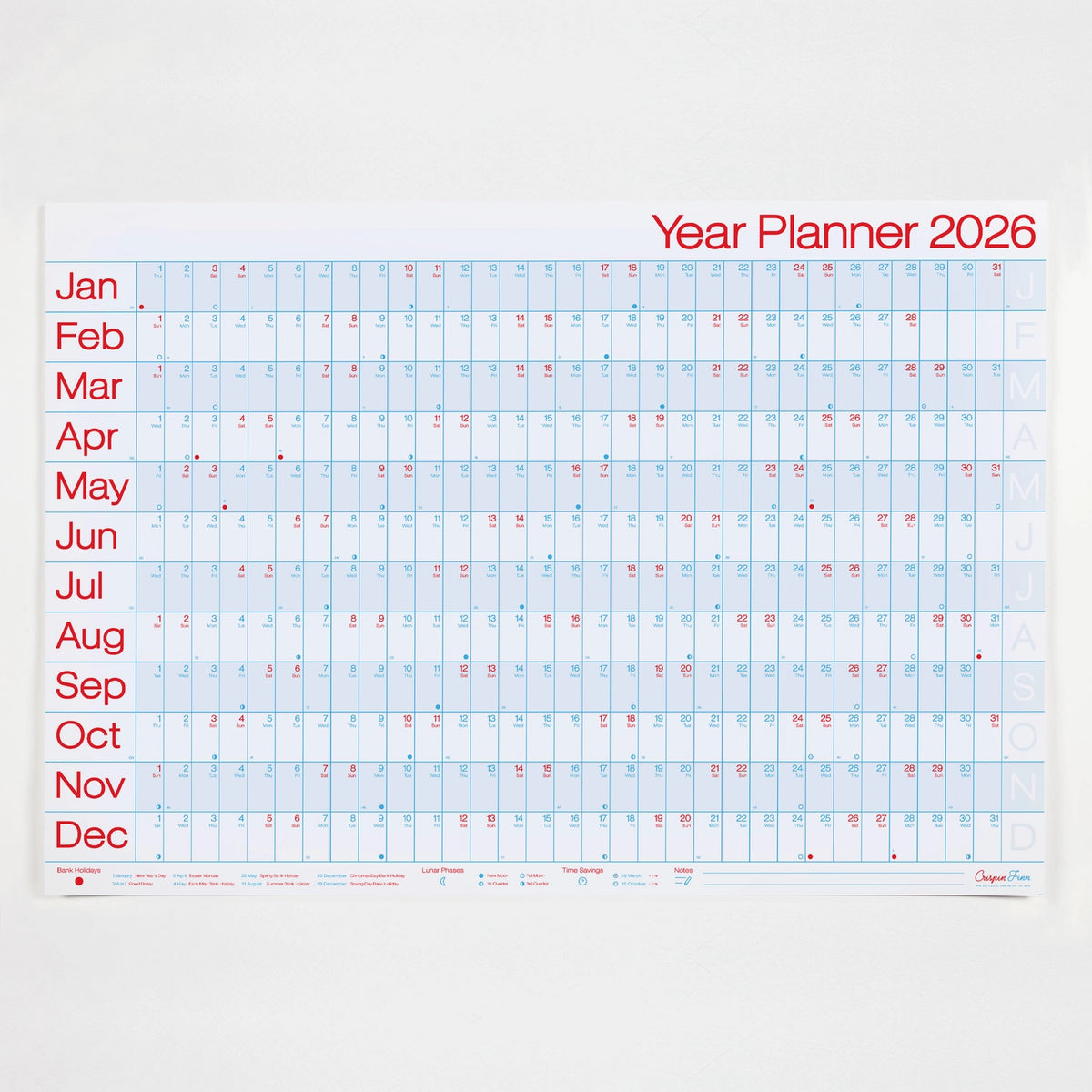 2026 Year Planner - Crispin Finn