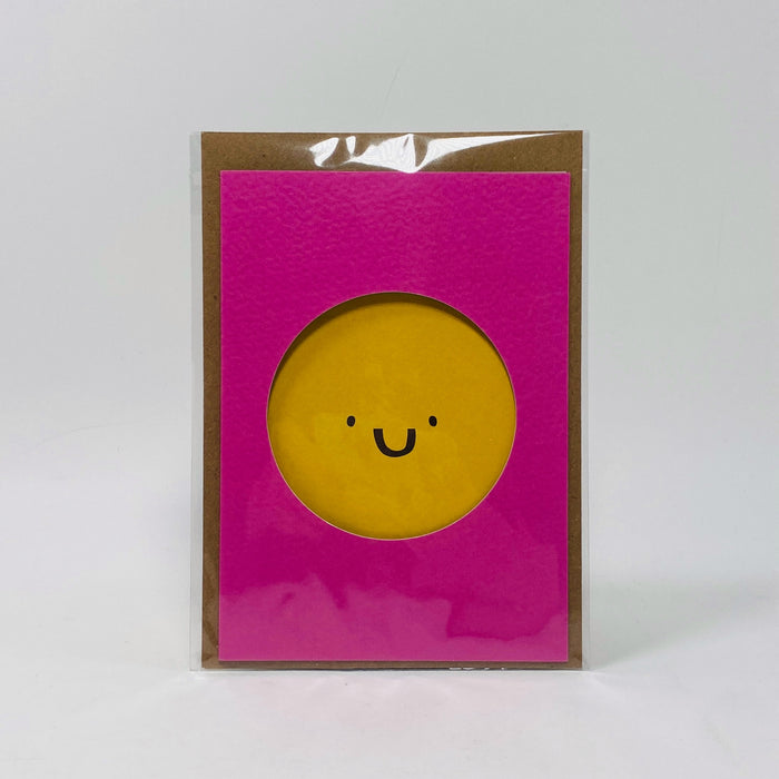 Happy Face Die Cut Card - Rumble Cards