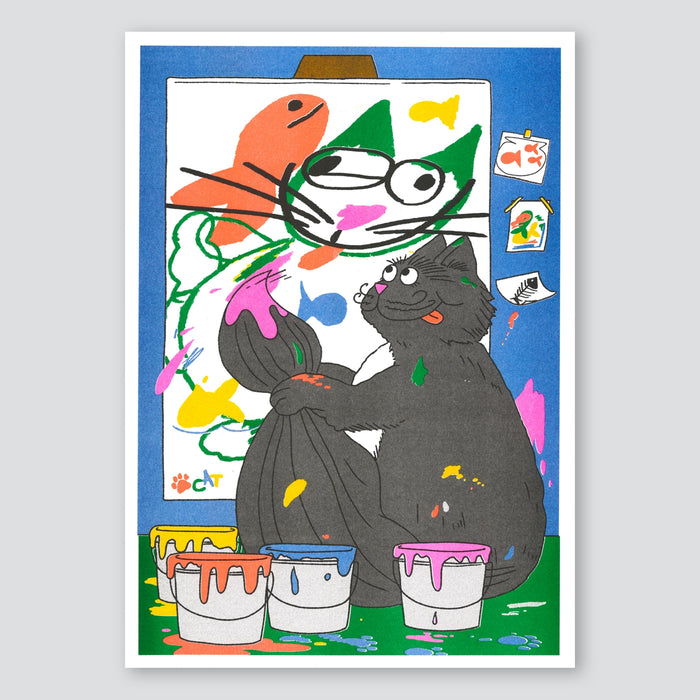 If Pets Could Paint - Angela Kirkwood A3 Print - KIBLIND Atelier