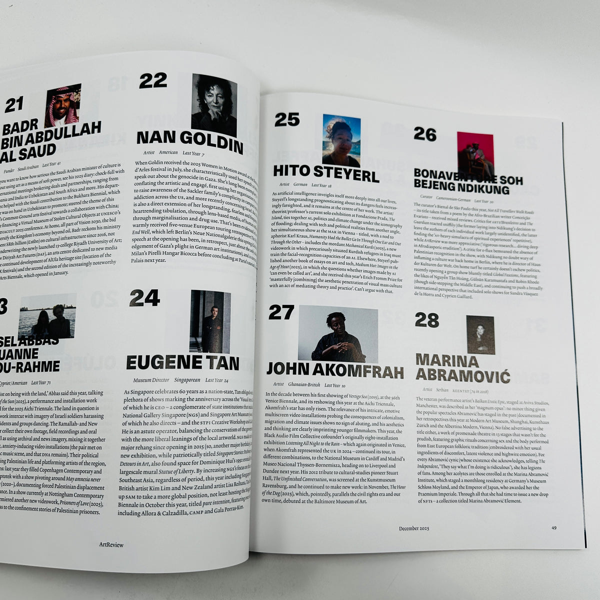 ArtReview #179 - Power 100 - December 2025