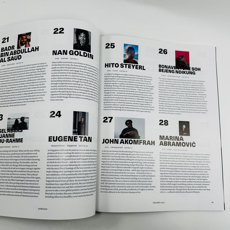 ArtReview #179 - Power 100 - December 2025