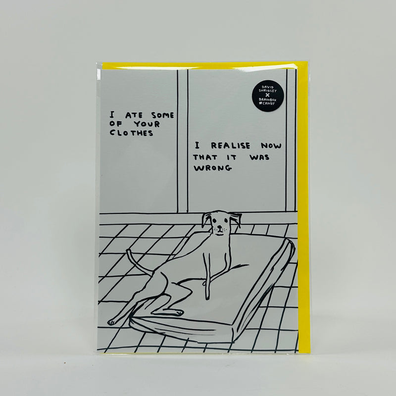 Ate Your Clothes - David Shrigley Card