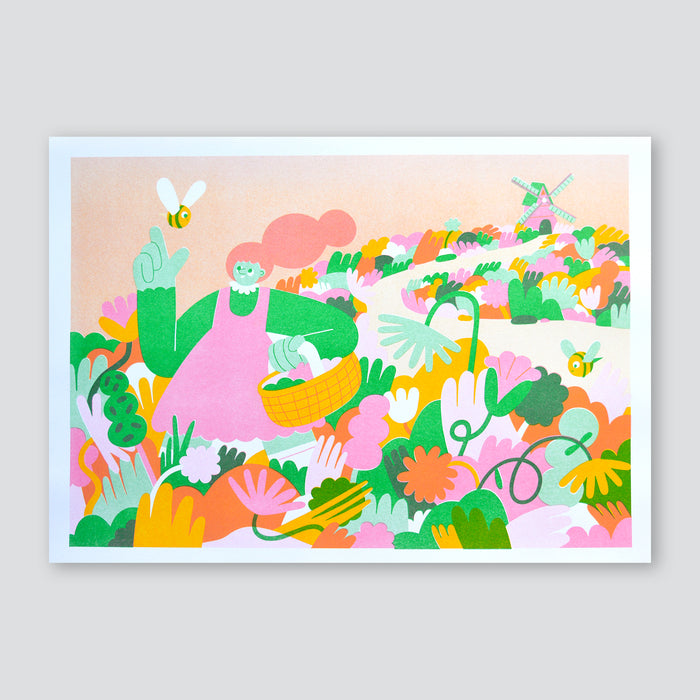 Bee Fields A3 Print - Lauren Morsley