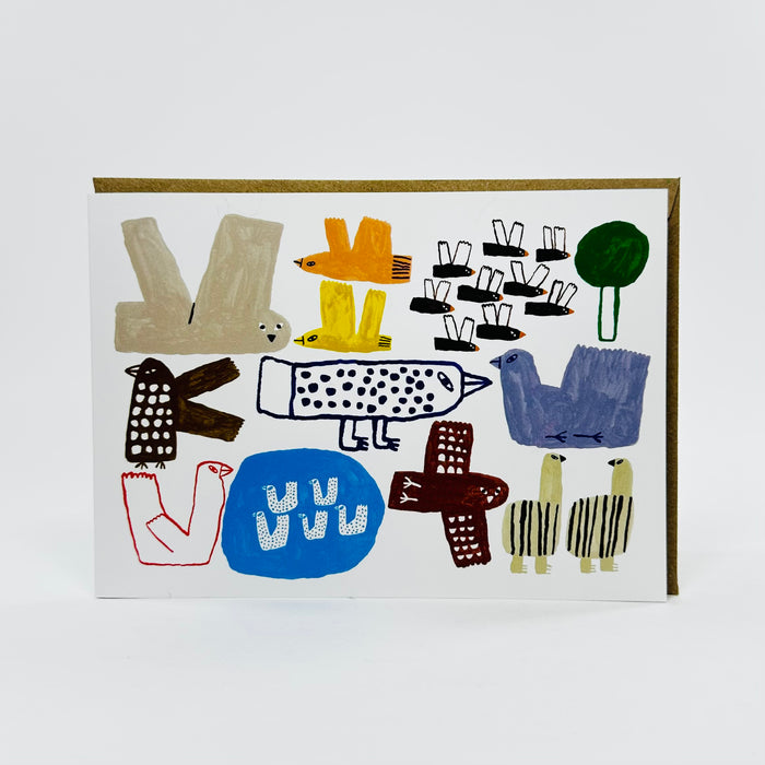 Bird Farm - Min Pin x East End Prints Card