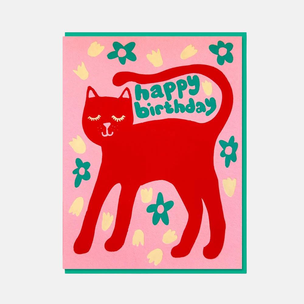 Birthday Cat - 1973 Card