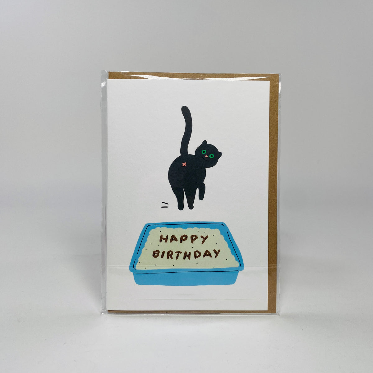 Birthday Cat Poop - Wrap Card