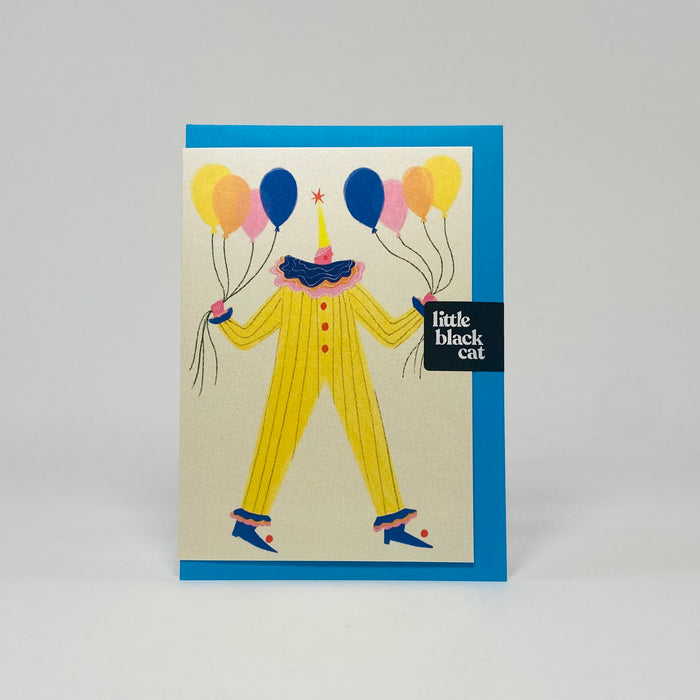 Birthday Clown - Little Black Cat Card