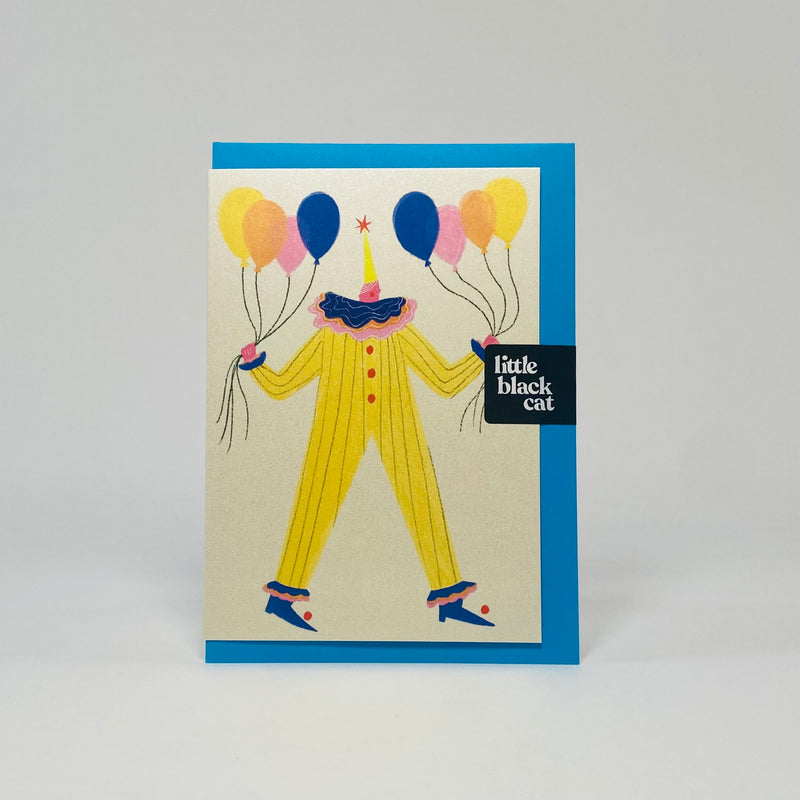 Birthday Clown - Little Black Cat Card