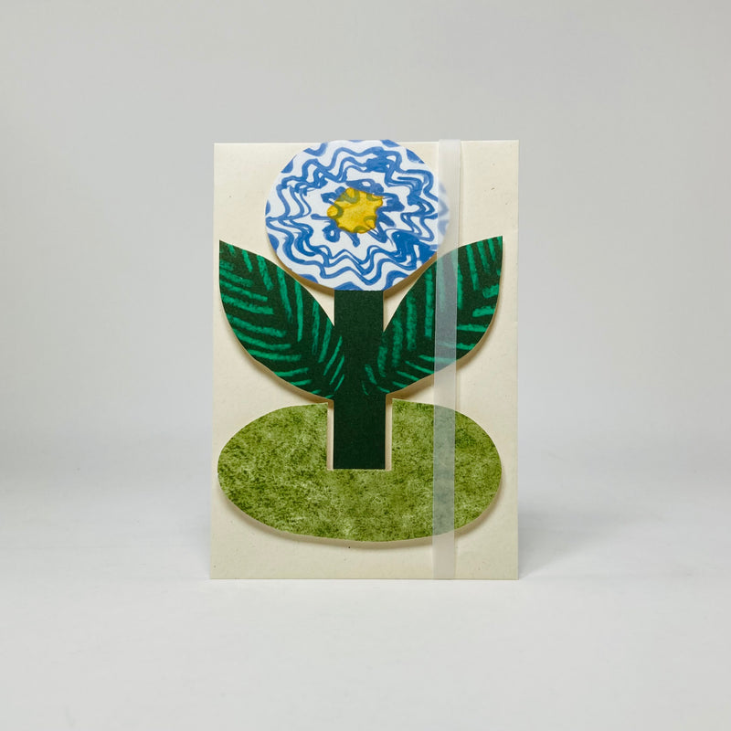 Blue Flower Stand-Up Card - Hadley Card