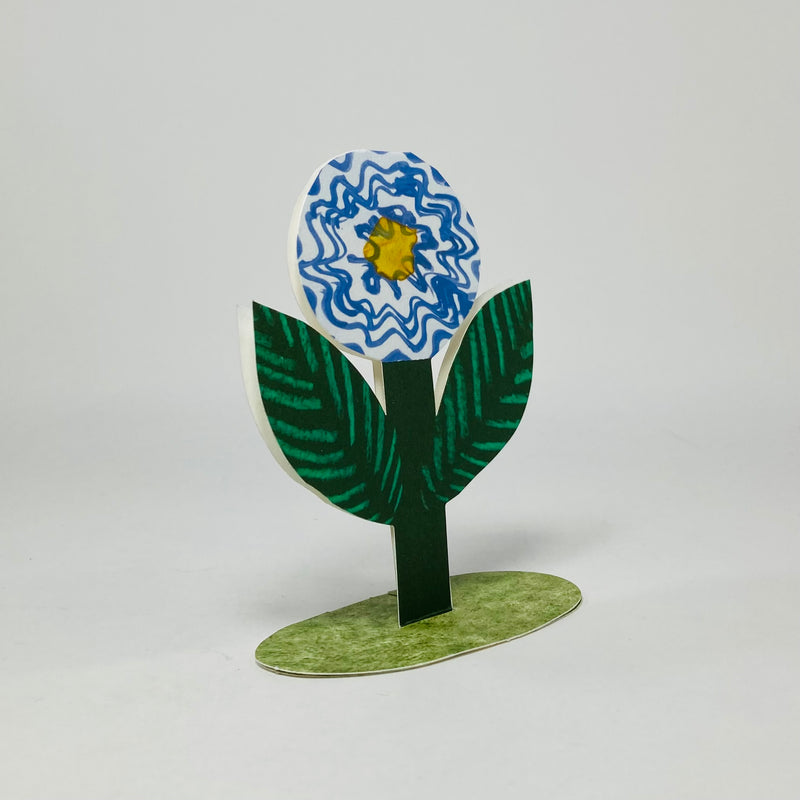 Blue Flower Stand-Up Card - Hadley Card