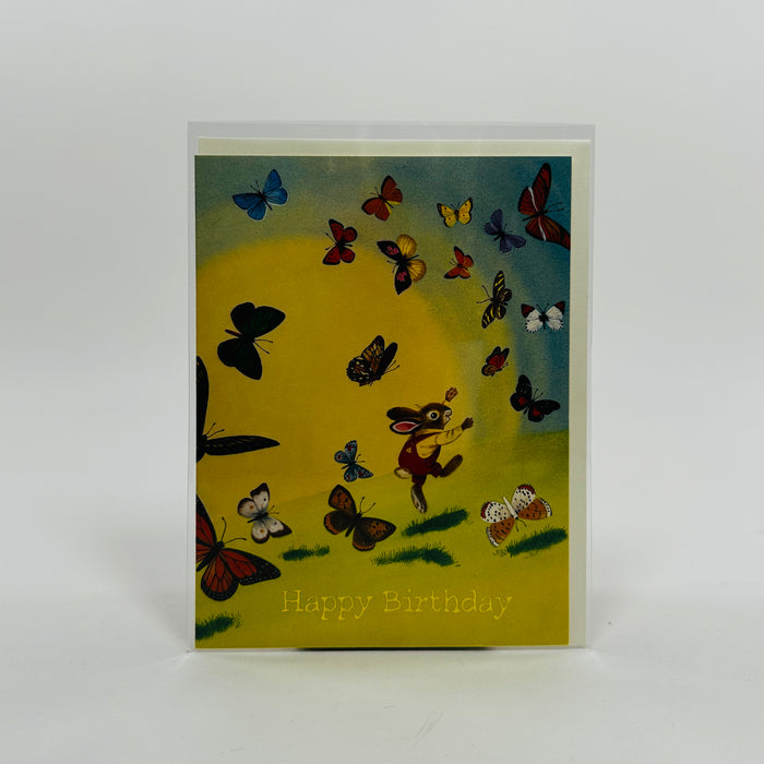 Bunny and Butterflies - Richard Scarry x Red Cap Card