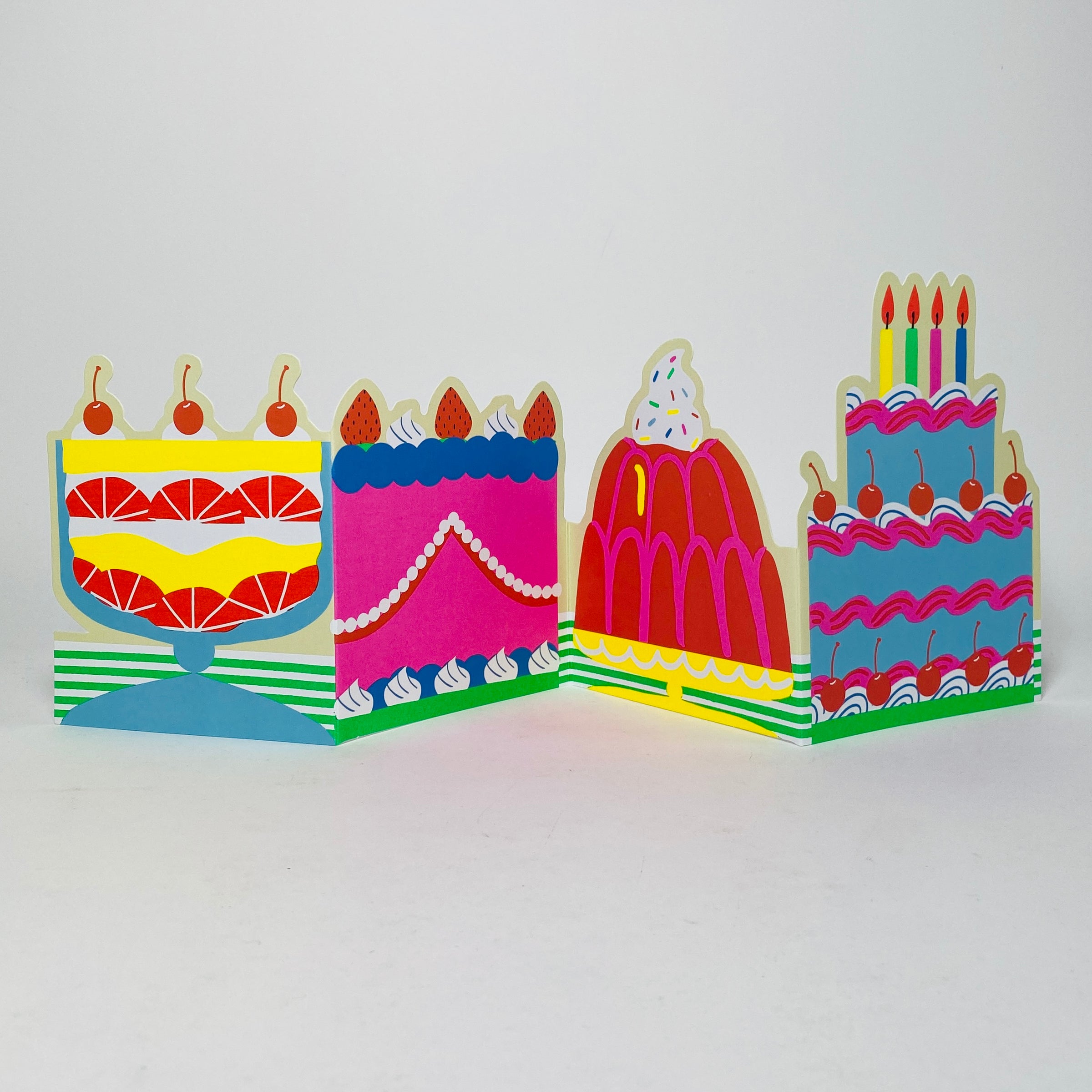 Cake Concertina Card Lagom Design Card UNITOM