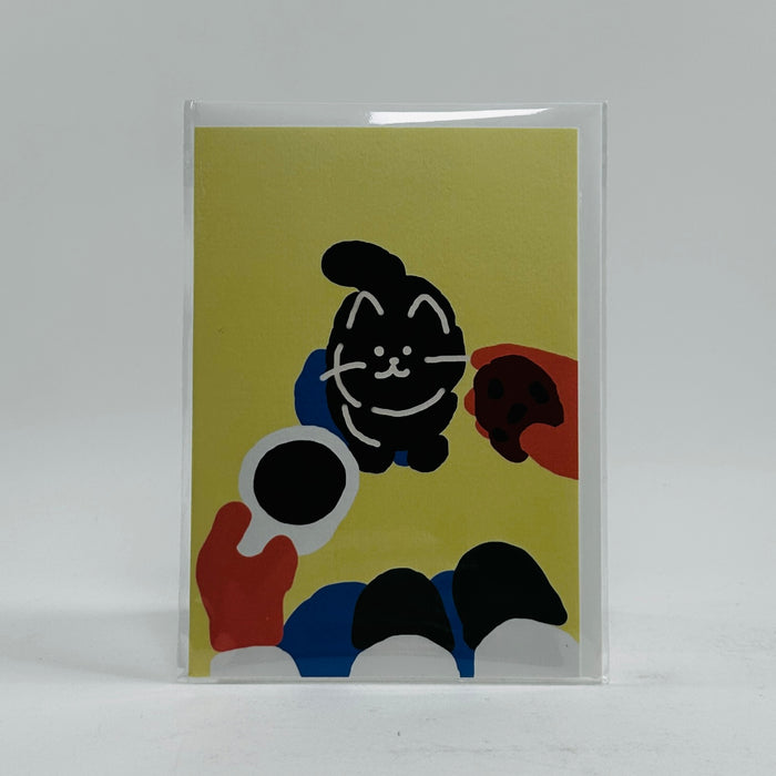 Cat Coffee Cookie - Wrap Card
