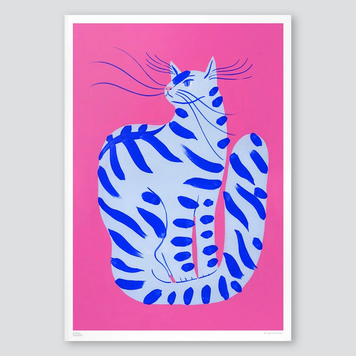 Cat with Stripes A3 Print - Agathe Singer x Evermade