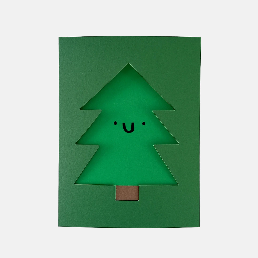 Christmas Tree Die Cut Card - Rumble Christmas Card