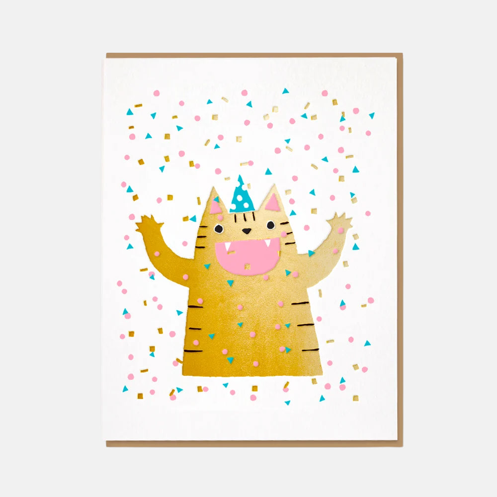 Confetti Cat - 1973 x Fugu Fugu Press Card