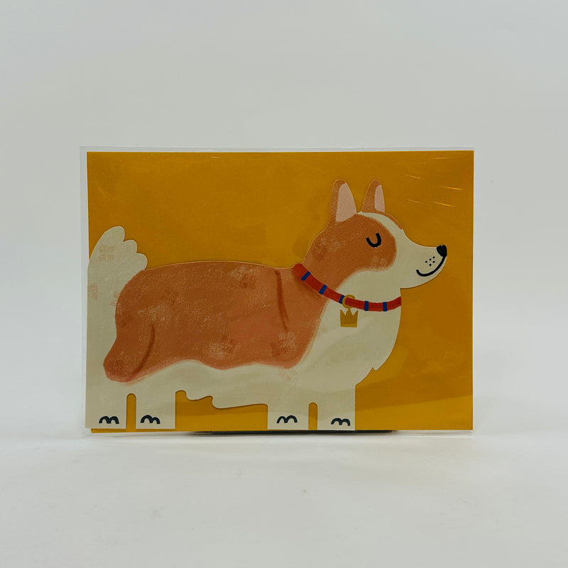 Corgi - Raspberry Blossom Card