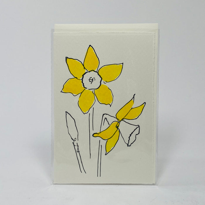 Daffodil - Scribble And Daub Card