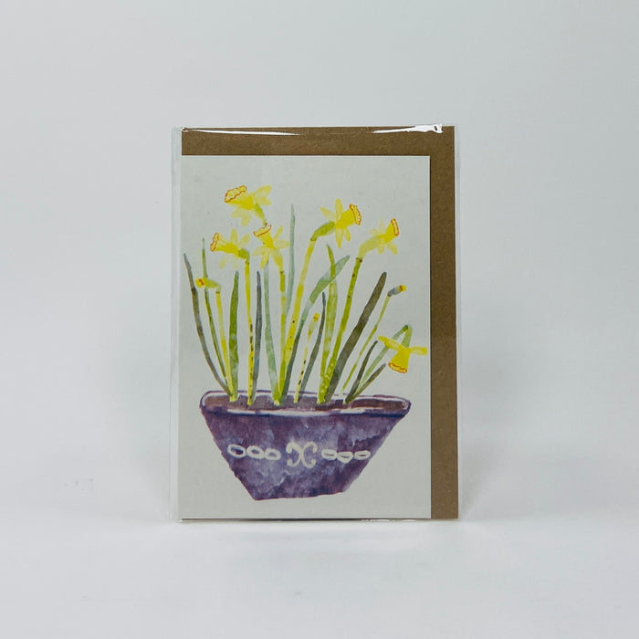 Daffodils - Hot Pink Press Card