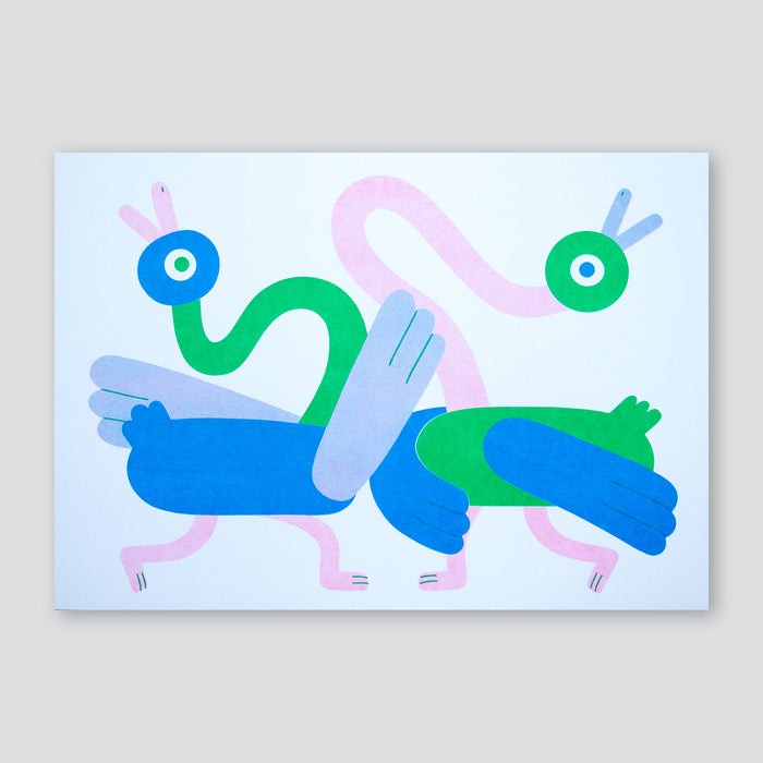 Dancing Ducks A3 Print - Lauren Morsley