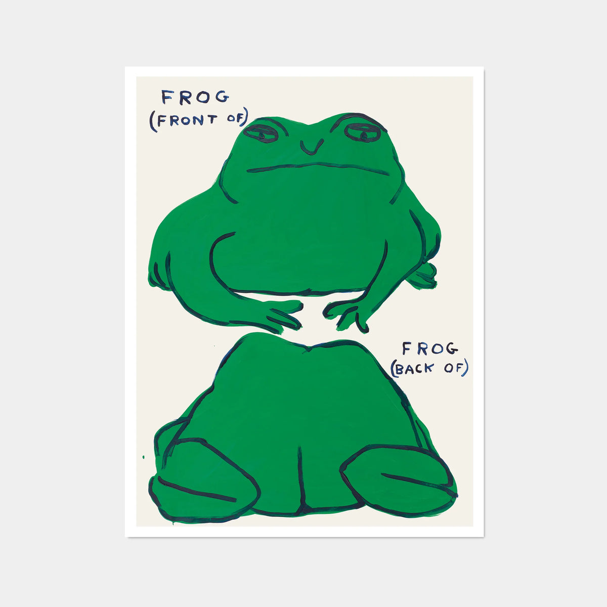 Frog (Front Of), Frog (Back Of) - David Shrigley Poster