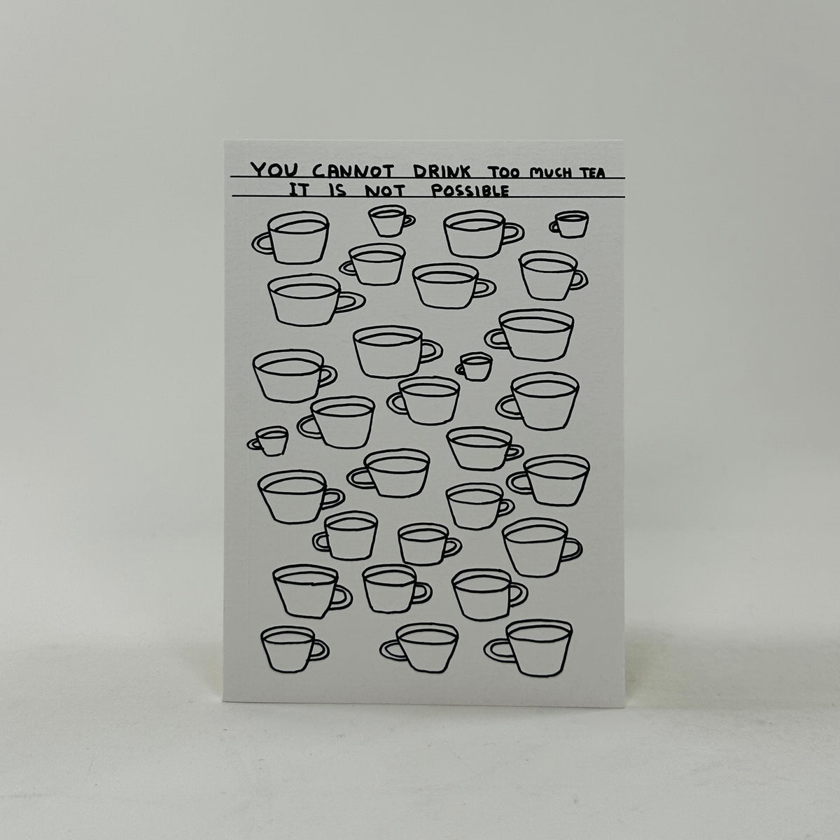 David Shrigley A6 Notebook - Drink Too Much Tea