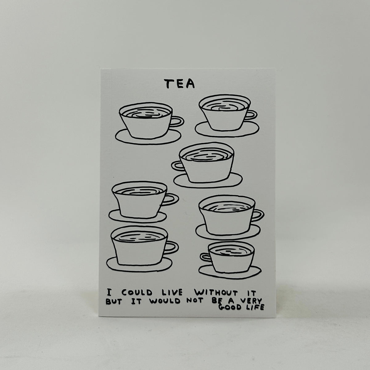 David Shrigley A6 Notebook - Live Without Tea