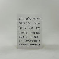 David Shrigley A6 Notebook - Write Poetry
