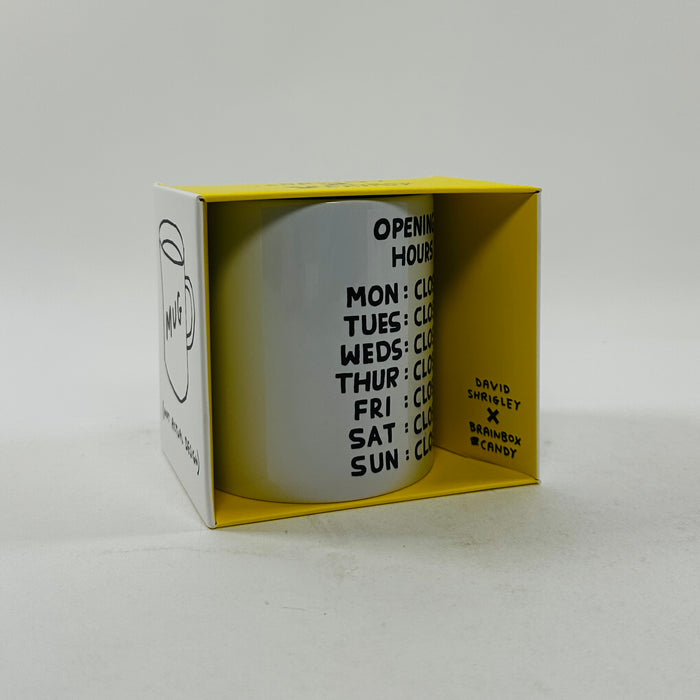 David Shrigley Mug - Opening Hours