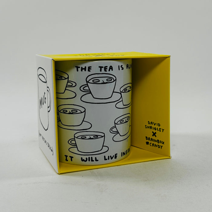 David Shrigley Mug - The Tea is Alive