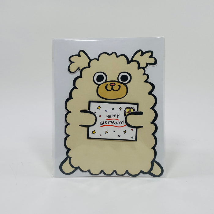 Dog with Mini Card - Wrap Card